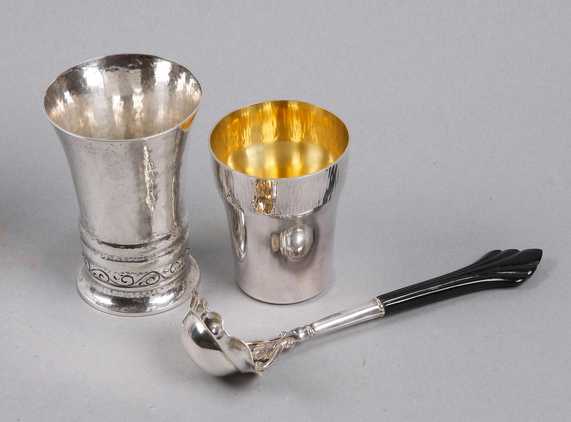 PARTISILVER, 3 delar, bl a K Anderson och MGAB, 1900-tal. Tot ca 175 g.