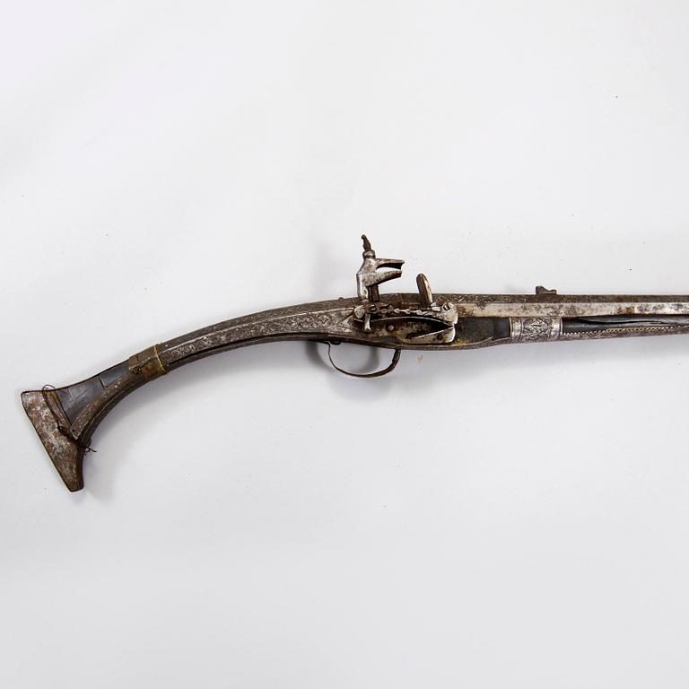 A miquelet-lock rifle Balkan mid 1800s.