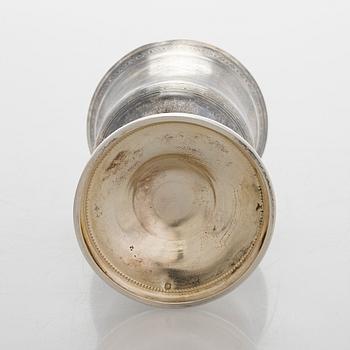 Philippe Berthier, bägare med fat, silver (.950), diamanter, Paris, 1800-talets mitt.