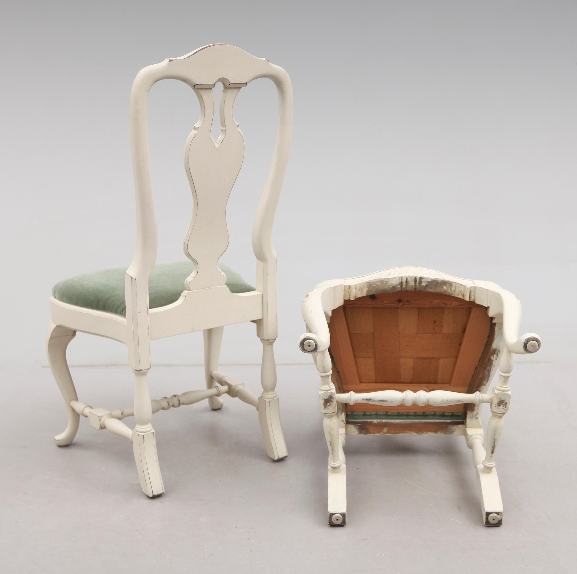 STOLAR, 6 st, rokokostil, 1900-talets första hälft.