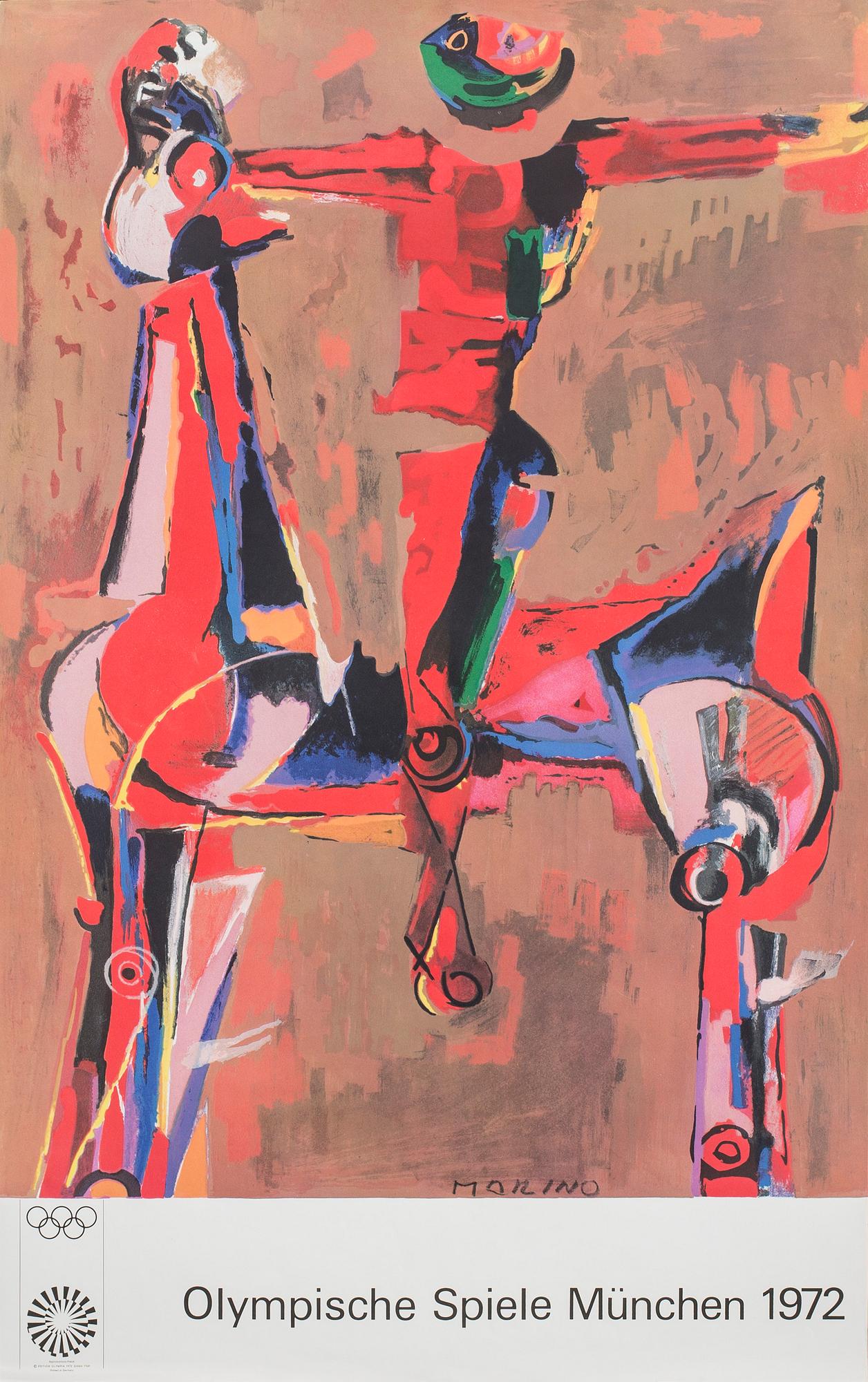 AFFISCHER, 5 st, "Olympische Spiele München 1972", bl a Marini Marino.