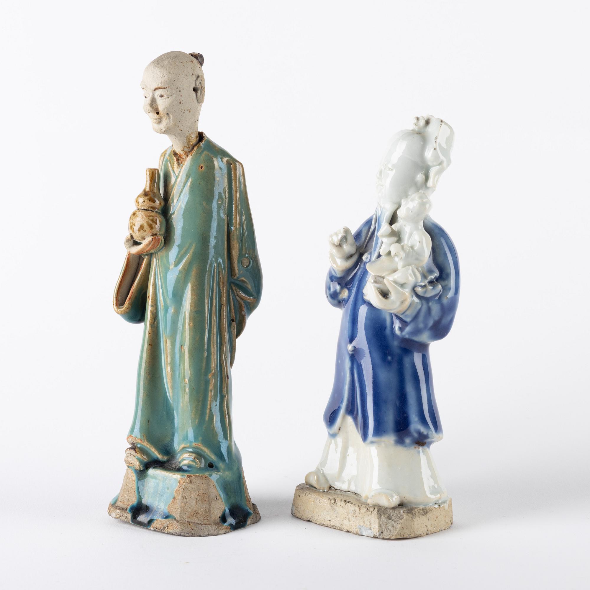 Two Chinese porcelain figures, late Qingdynasty and 18th Century.