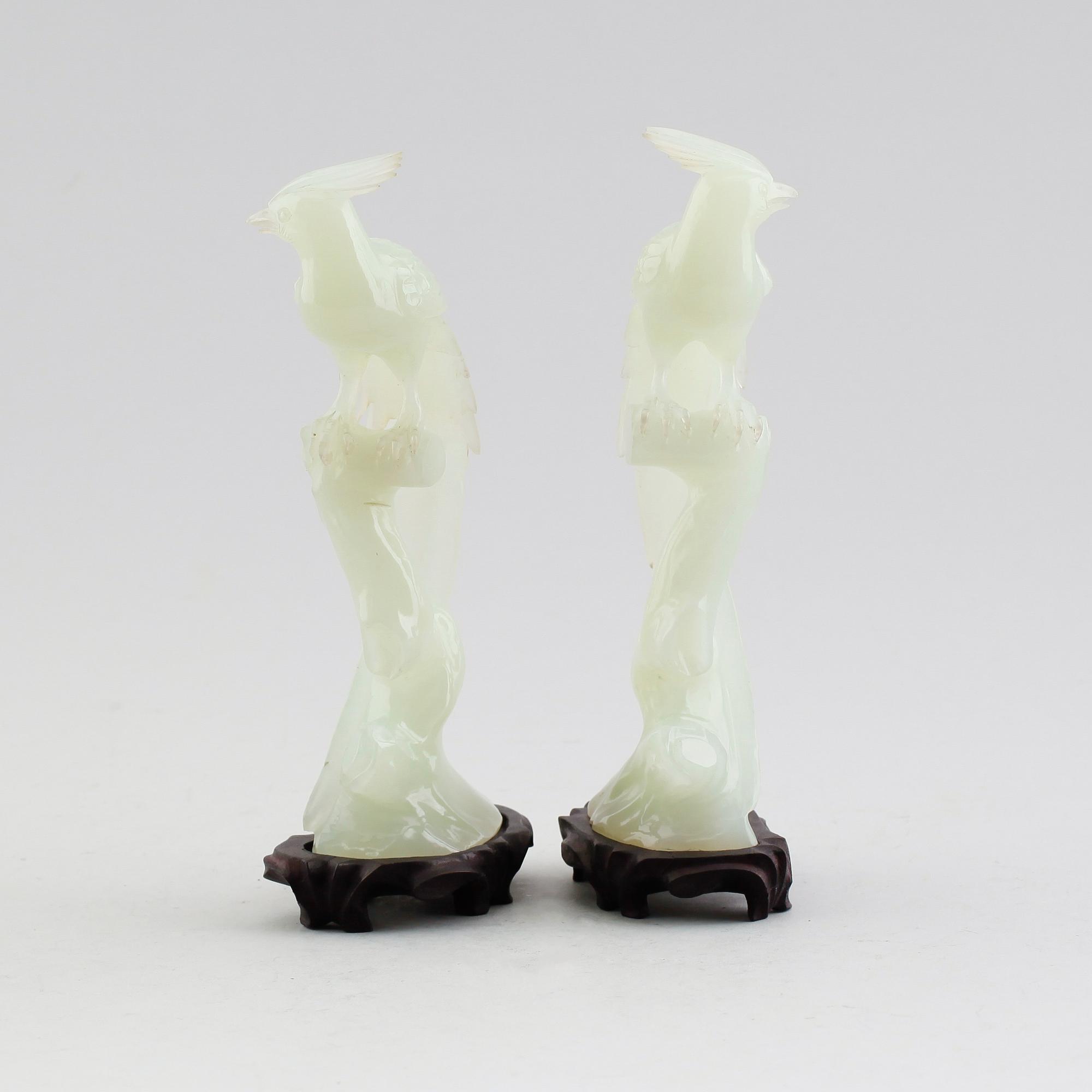 FIGURER, 1 par, nefrit, Kina.