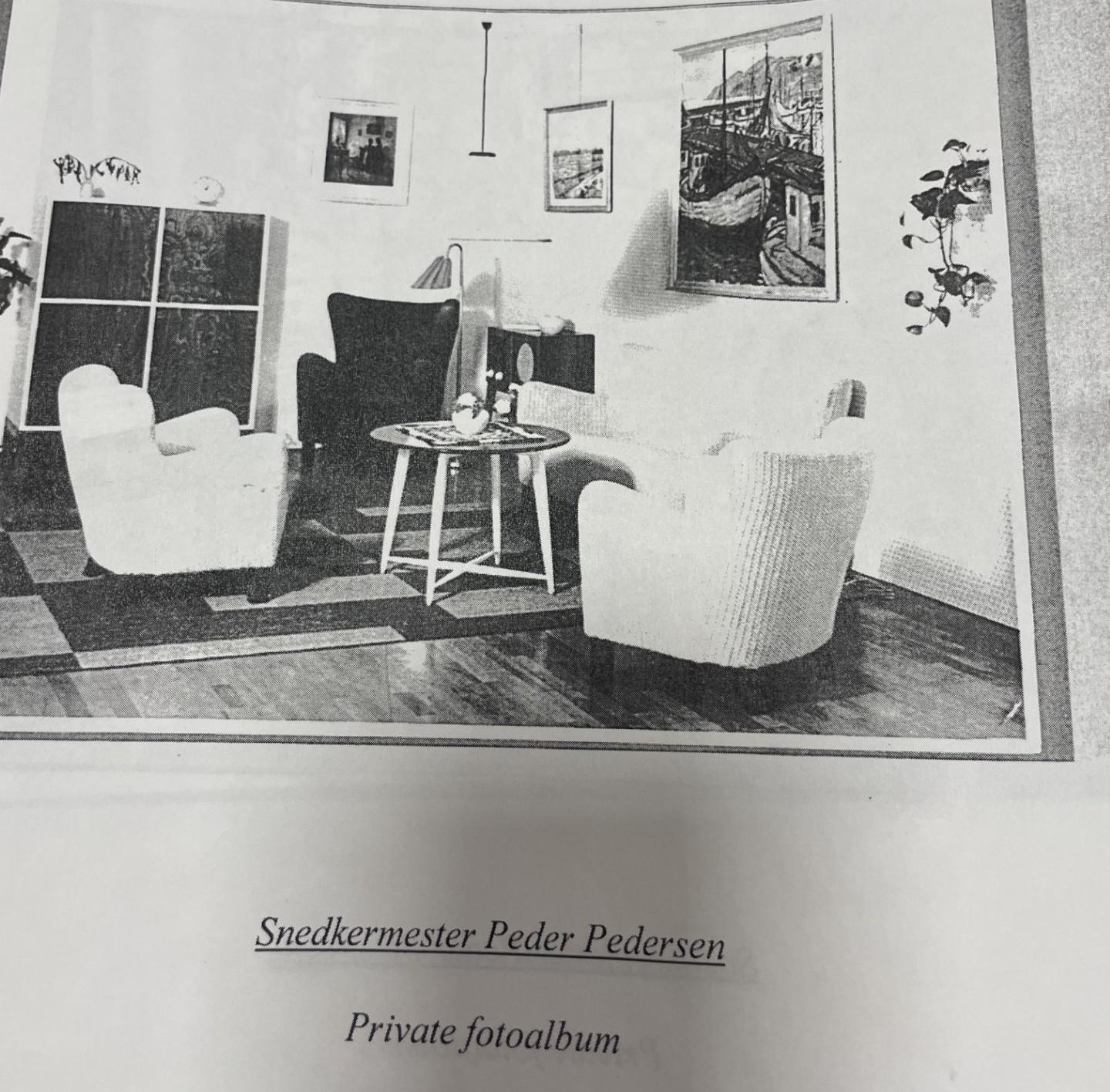 Danish Modern, fåtöljer, ett par, utförda av snickarmästare Peder Pedersen, Danmark, 1940-tal.