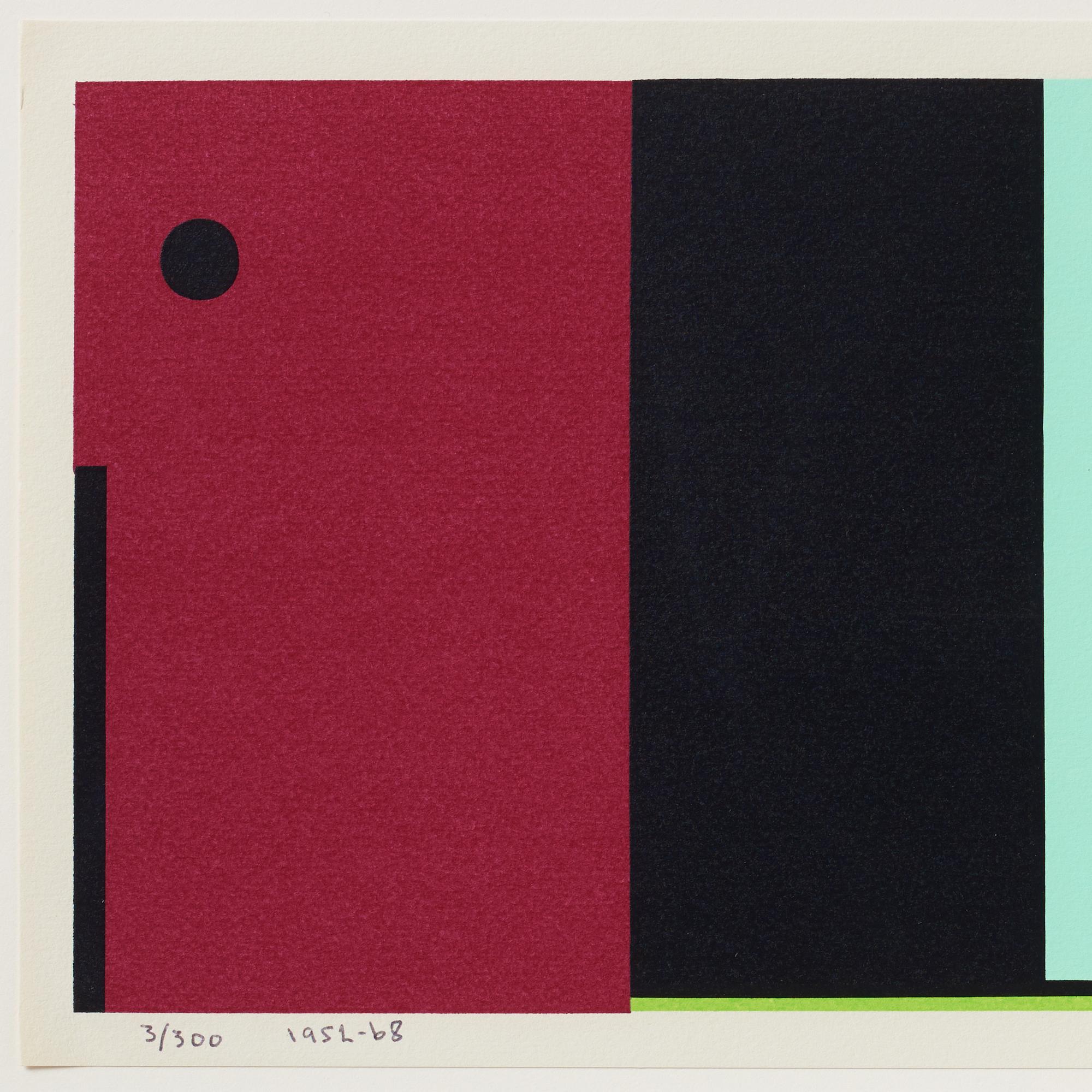 Olle Baertling, silkscreen in colours, 1952-68, signed 3/300.