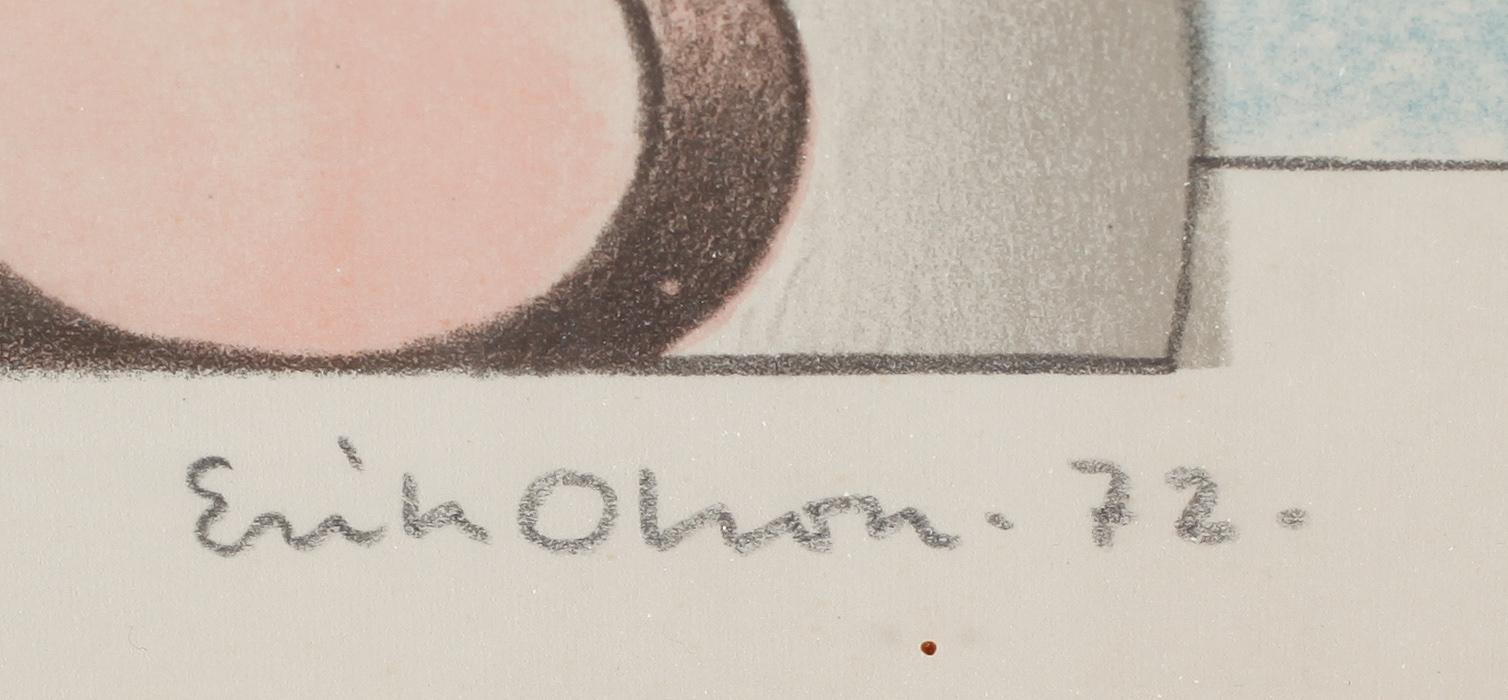 ERIK OLSON, färglitografi, signerad, daterad -72 och numrerad 203/350.