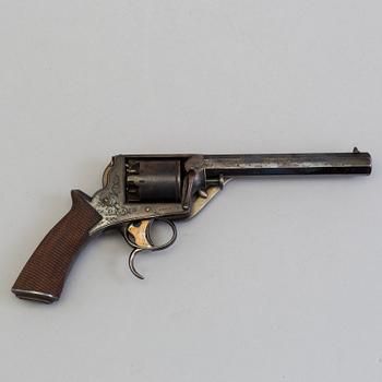 A English double-trigger Tranter revolver from the mid 19th century.