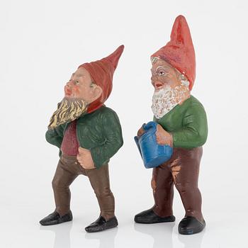 A pair of garden gnomes, second half of the 20th Century.