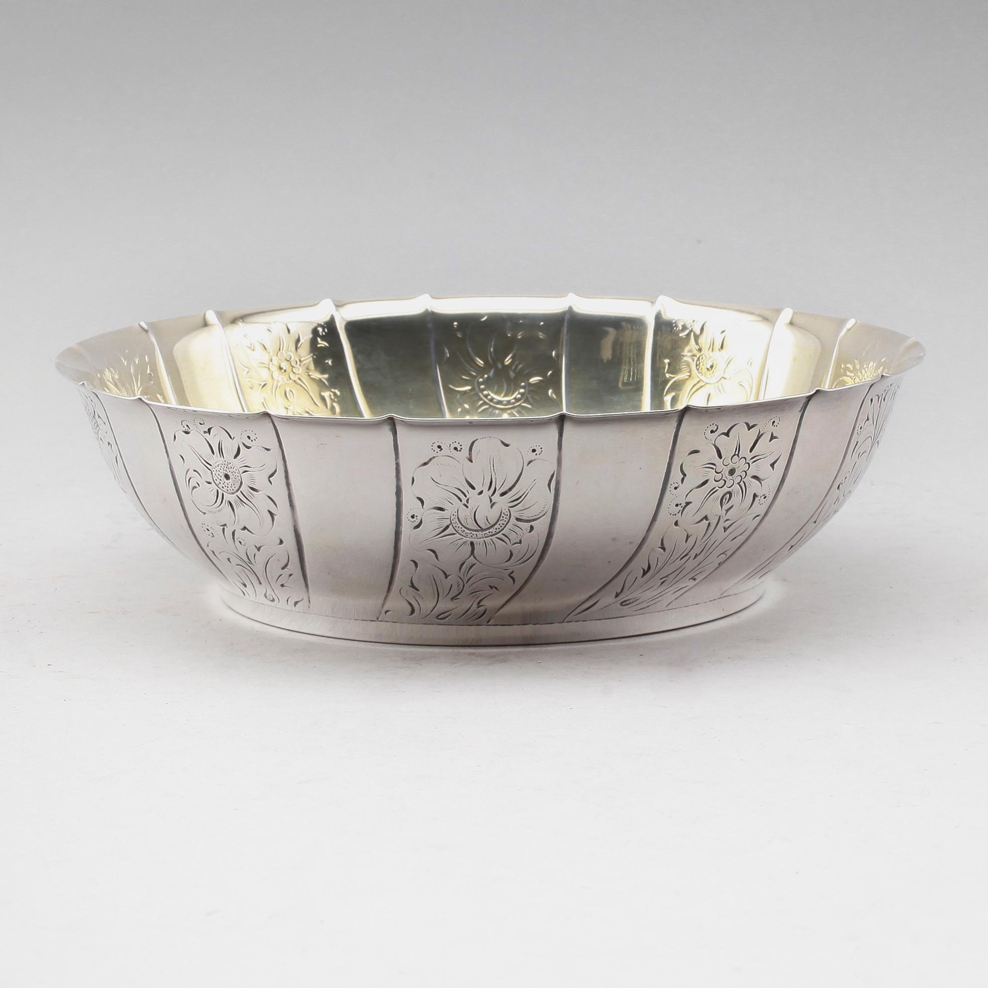 SKÅL, silver, GAB, Stockholm 1949. Vikt ca 279 gram.
