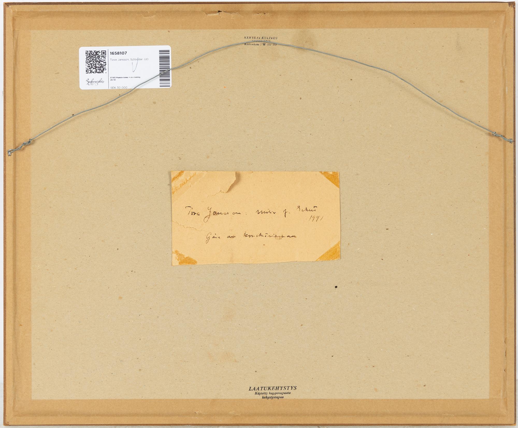 Tove Jansson, Boathouses.