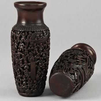 VASER, 2 st, hardwood, Kina 1900-tal.