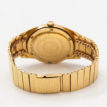 Ulysse Nardin, Jubilé 4000, wristwatch, 34 mm, 18K gold, automatic, plastic crystal.
