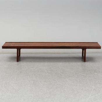 TORBJØRN AFDAL, a 'Krobo' palisander bench from Mellemstrands Trevaruindustri, Norway, 1960's/70's.