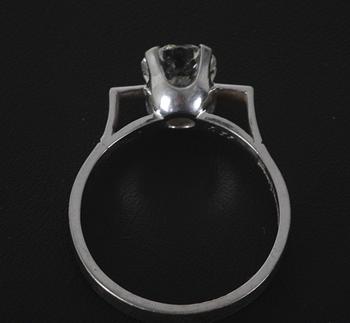 RING, 18K vg, m briljant, 1,33ct.