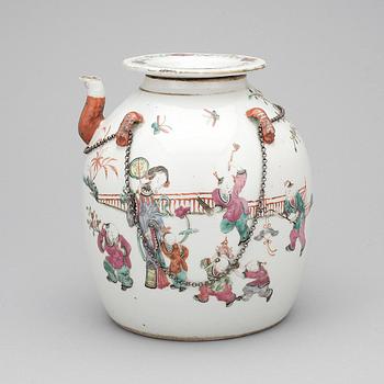 TEKANNA, porslin, Kina, 1800-tal.