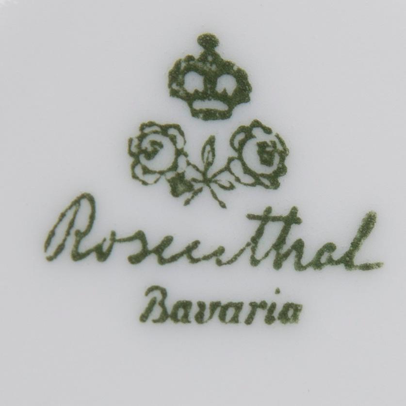 MOCCAKOPPAR MED FAT, 8 st, porslin, Rosenthal Bavaria, 1920-30-tal.