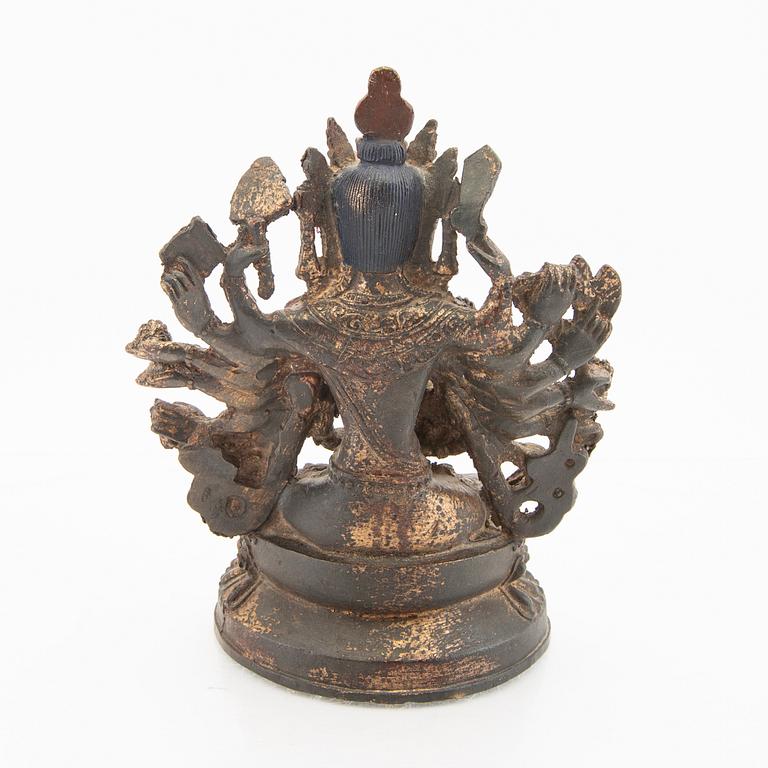 Figurin Buddha Kina brons 18/1900-tal.