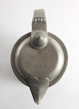 SKÄNKSTOP samt CYLINDERSTOP, tenn, 18-1900-tal.