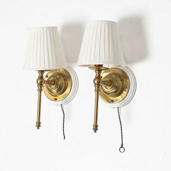 Wall lamps 1 pair + 1, Karlskrona Lamp Factory, period.