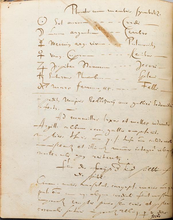 Manuscripts, from Queen Christina's 17th century library,  'Manuscript Medici I'.