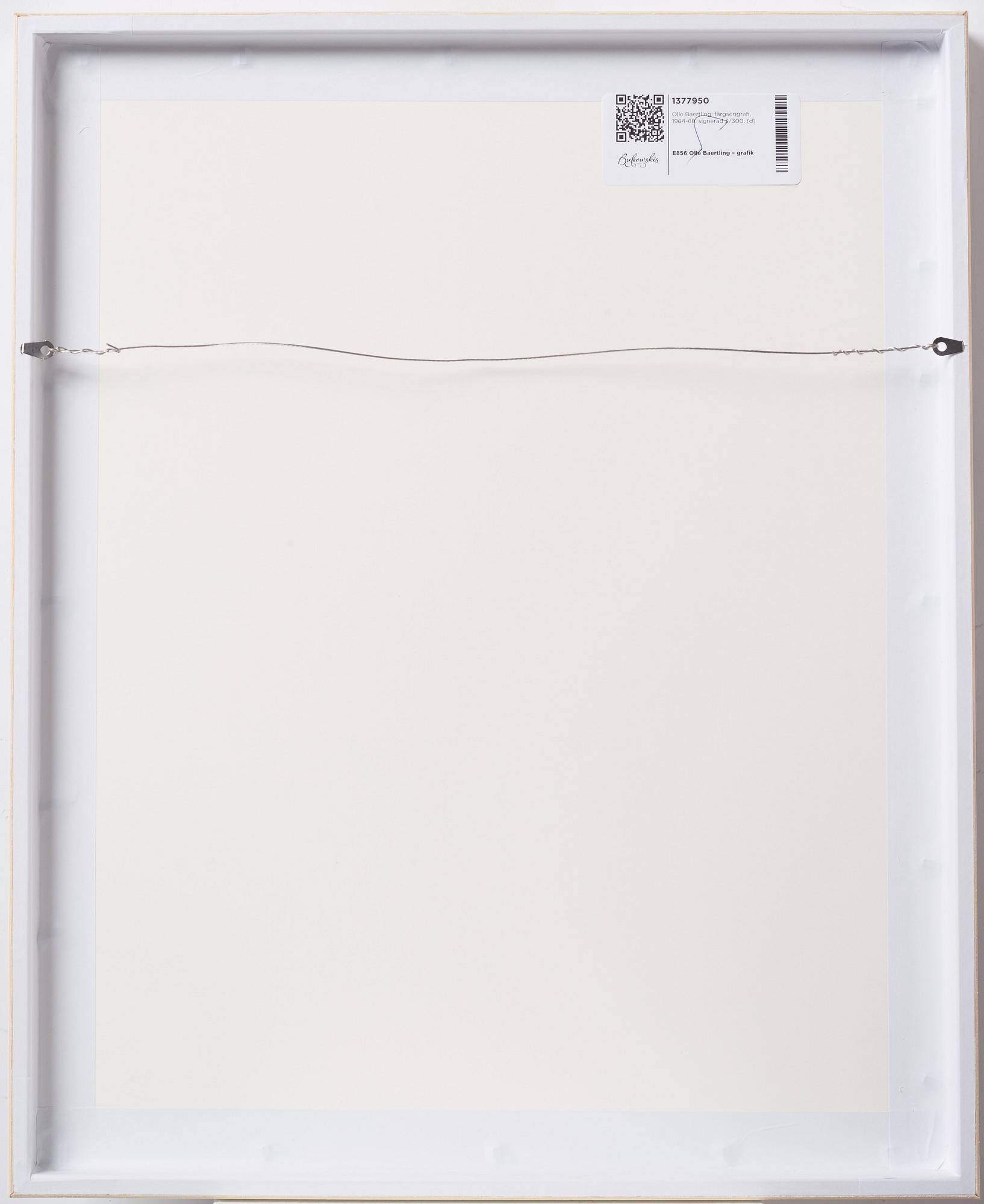 Olle Baertling, silkscreen in colours, 1964-68, signed 3/300.