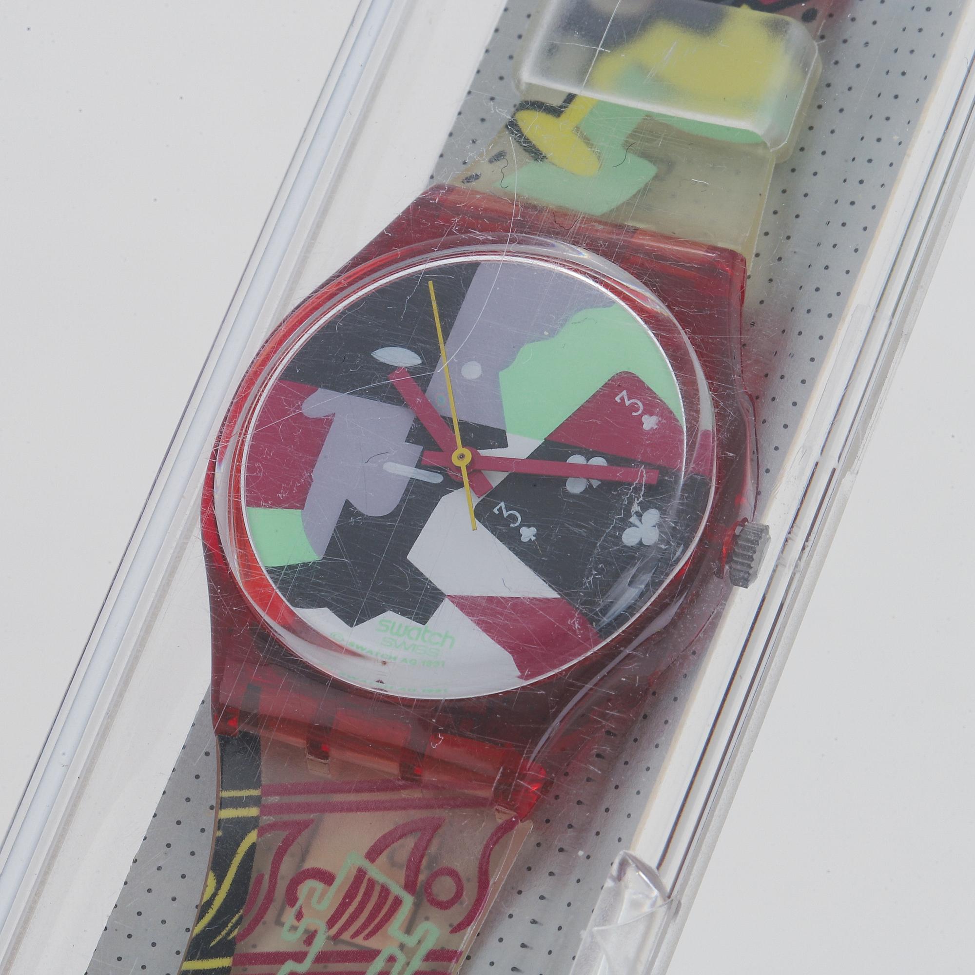 Swatch, Cubistic Rap, wristwatch, 34 mm.