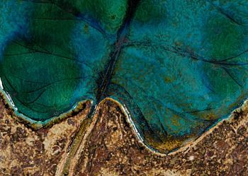 Annikki Hovisaari, a stoneware relief, signed AH ARABIA.