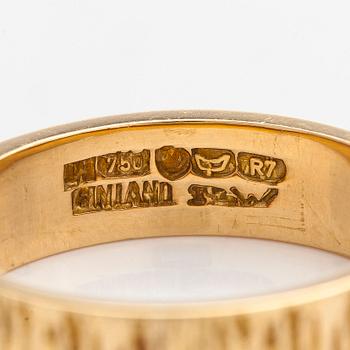 Björn Weckström, ring "Lapp gold", 18K guld. Lapponia 1970.