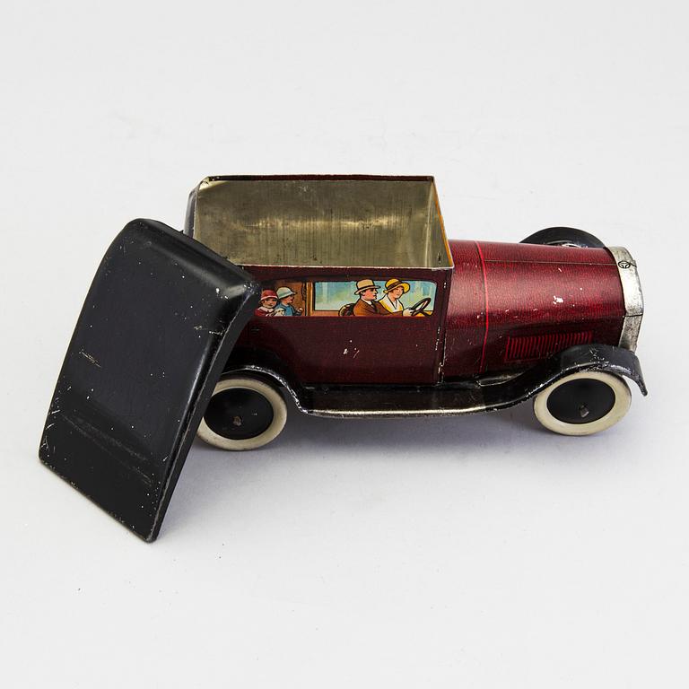 A tinplate biscuit tin by Hudson Scott & Sons Ltd, Carlyle, England, 1920/30s.