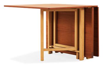 479. A Bruno Mathsson teak and beech gateleg table, 'Maria', Karl Mathsson, Värnamo, Sweden 1963.