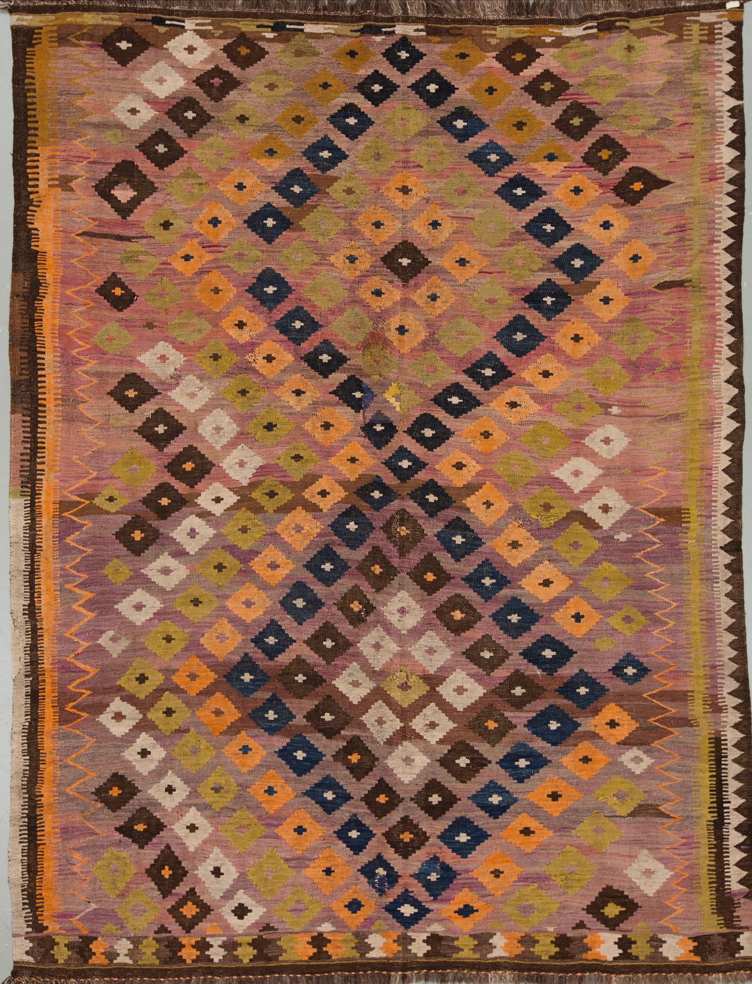 KELIM, semiantik, Uzbekistan. Ca 287x220 cm.