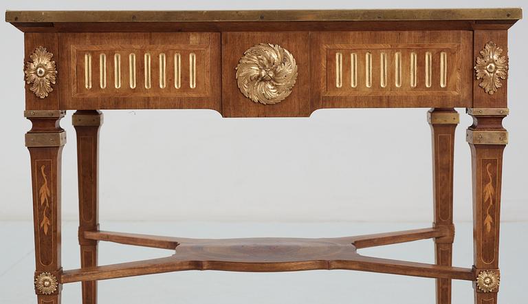 A Gustavian table signed by G Iwersson. Probably private property of Crown Prince Karl (XIV) Johan or Oscar (I).