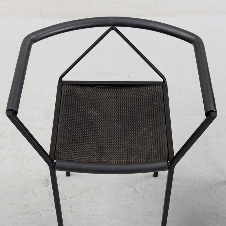 Maurizio Peregalli, a pair of 'Poltroncina' chairs for Zeus Noto, Italy. The model designed 1984.