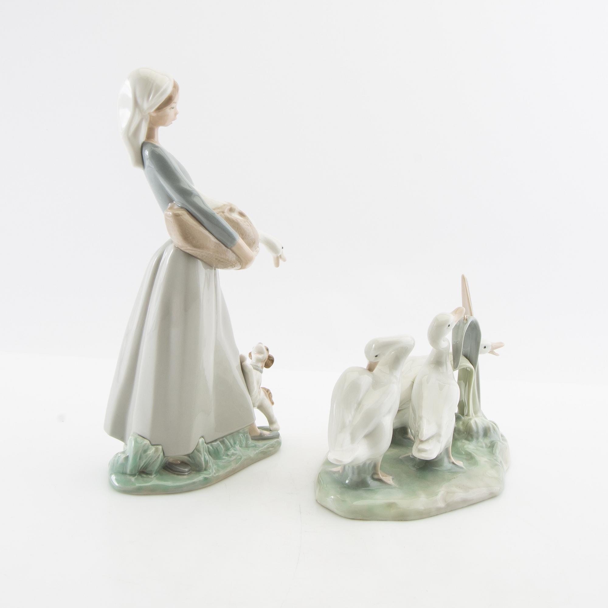 Figuriner, ett par, Lladró Spanien 1971-1974.