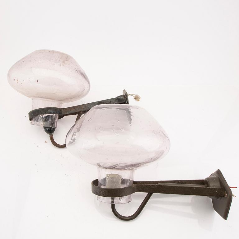 A mid 20th century pair of wall scones.