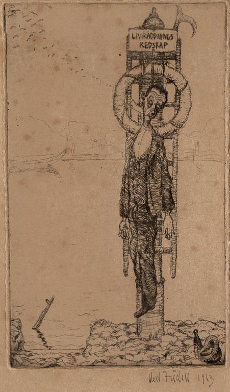 AXEL FRIDELL, etching, signed Axel Fridell and dated 1913 in pencil.