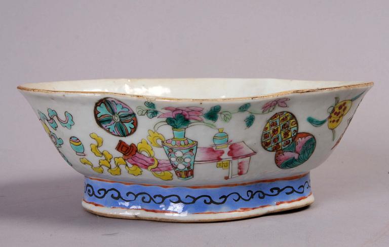 SKÅL, Kina, Kanton, 1800-tal, porslin.