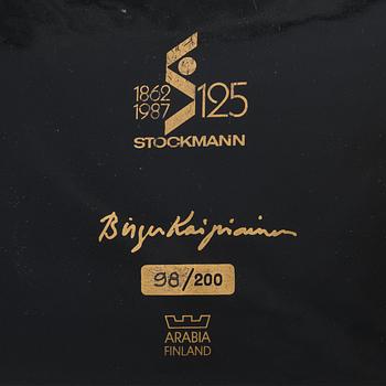 Birger Kaipiainen, skålfat, porslin, stämplad Birger Kaipiainen, Stockmann 125, Arabia Finland 98/200.