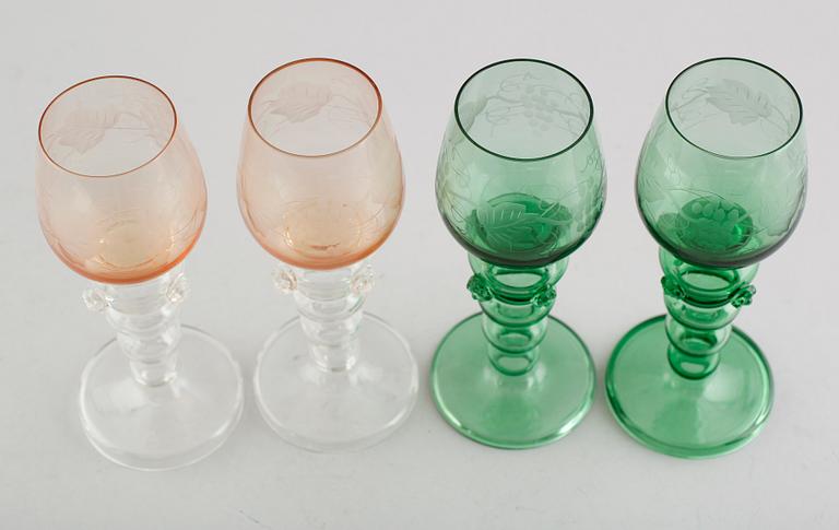 REMMARE, 12 st (6+6), glas, 1900-talets mitt.