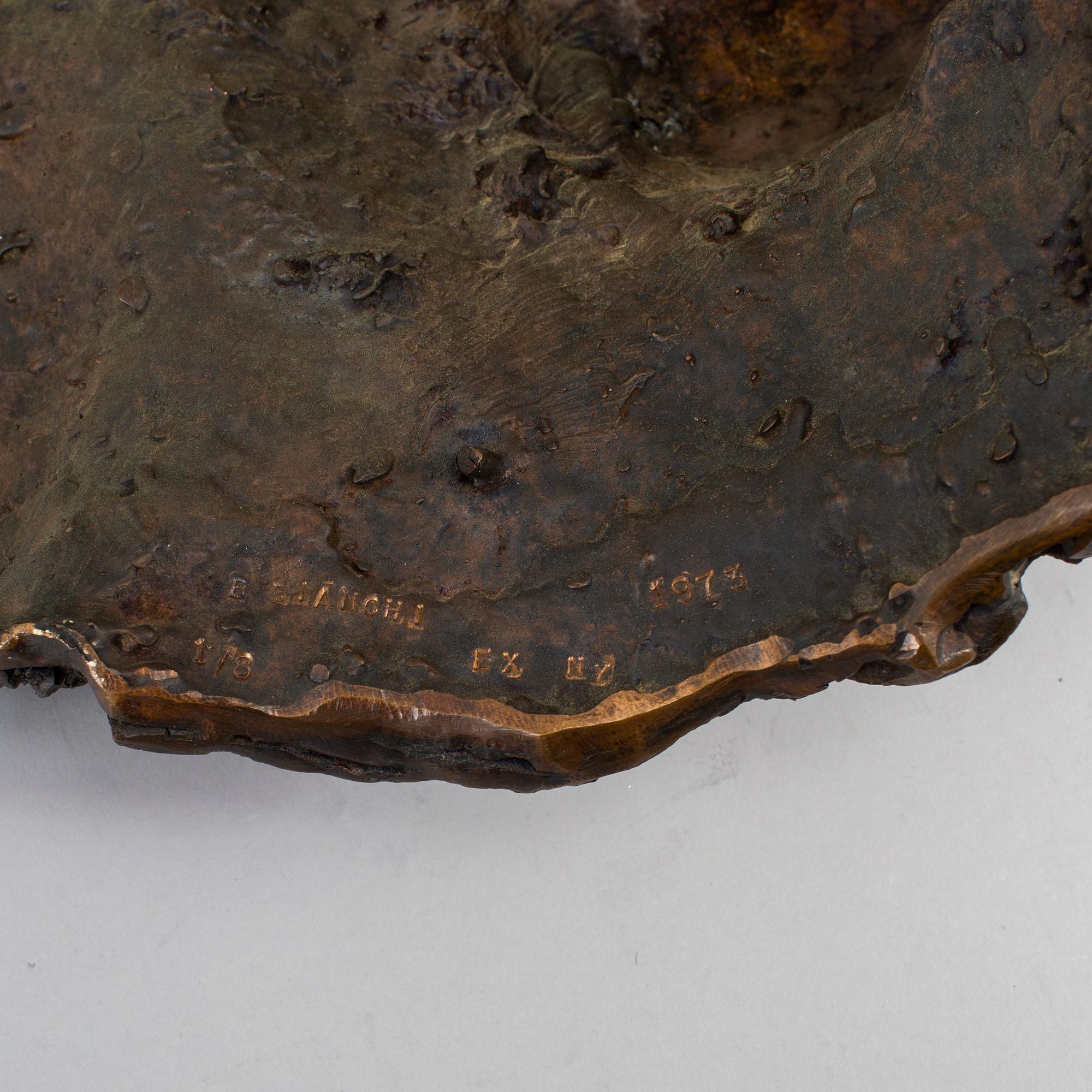 BEN BIANCHI, sculpture, bronze, 1973, signed 1/8.