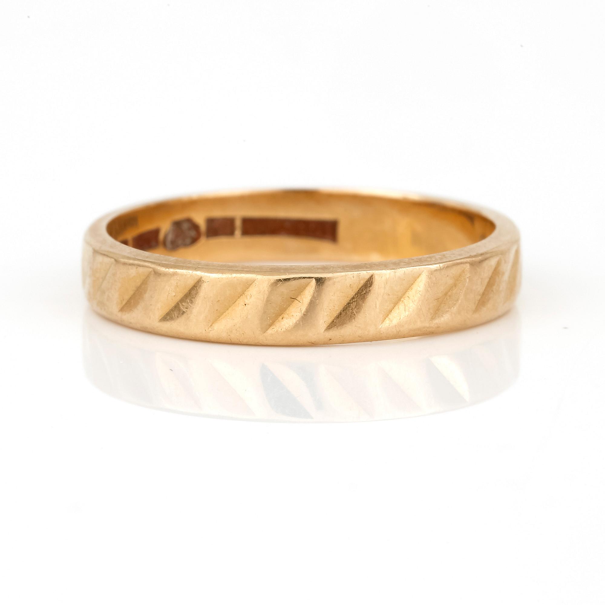 RING, guld 18K, Gustaf Dahlgren & Co, Malmö 1969. Vikt 3,5 gram.