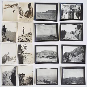 FOTOGRAFIER, 72 skioptikonbilder samt 72 pappersbilder och dokumentation från Carl Lindmans resa  i USA 1904.