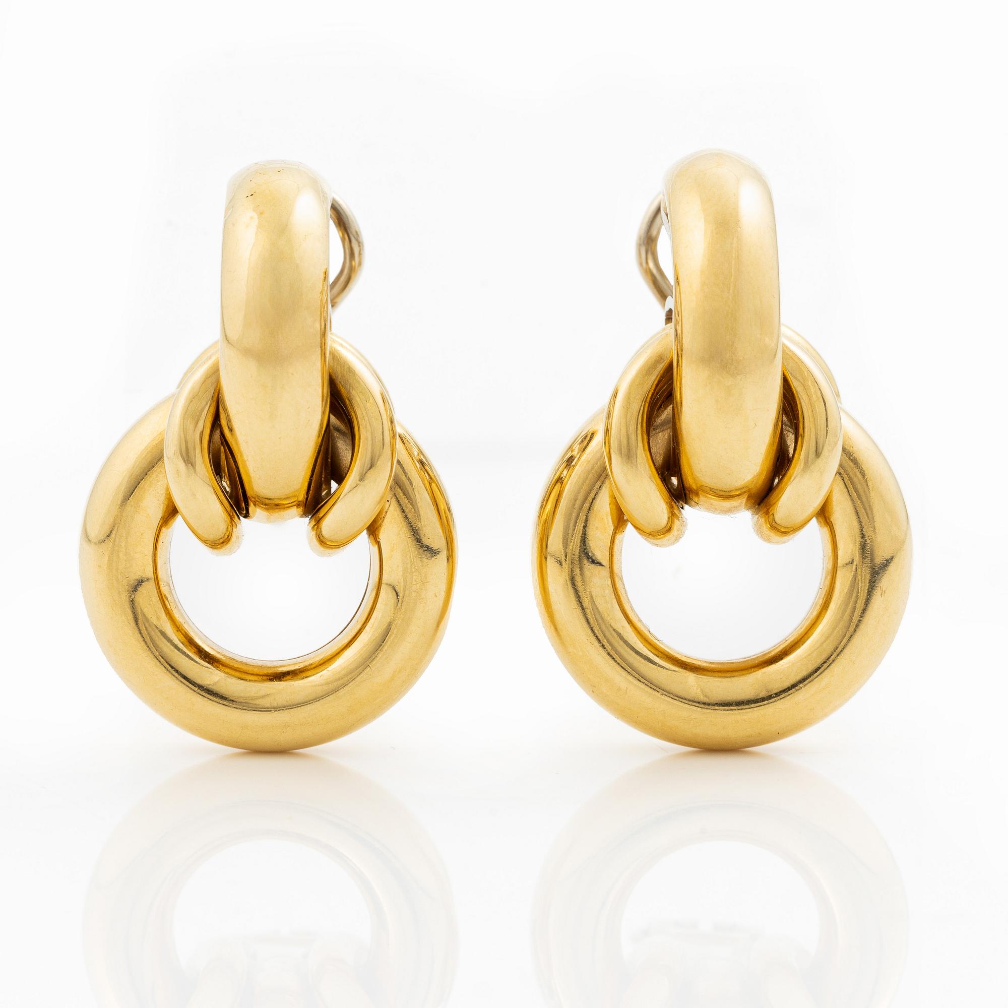 Earrings, 18K gold.
