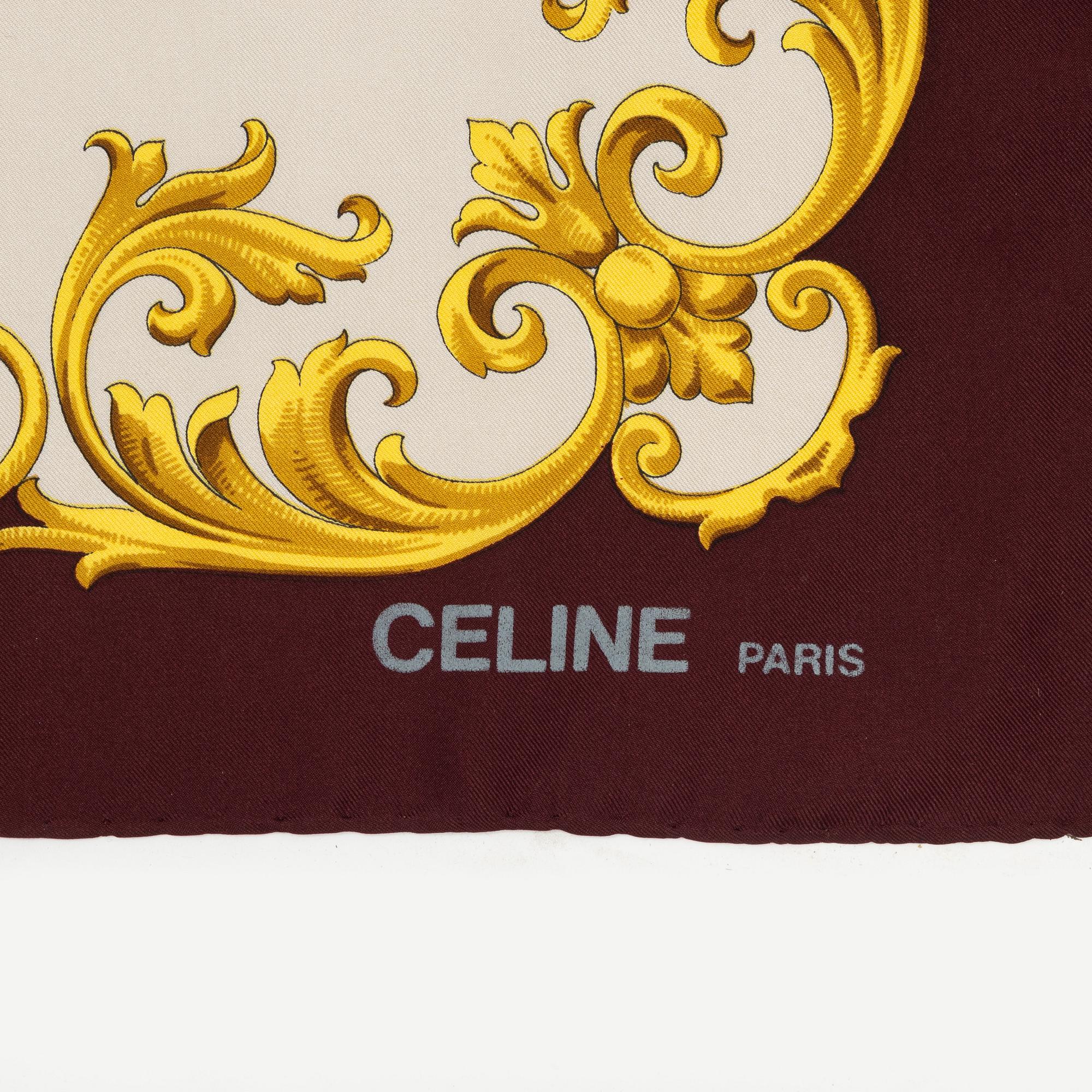 Céline, two silk scarves.