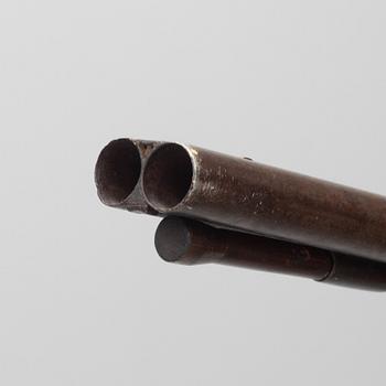 Hammerless shotgun, double-barrelled, signed AP Sandberg, 19th century.