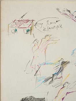 JAN VOSS, teckning, signerad och daterad -64.