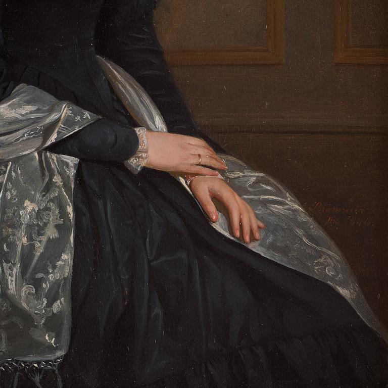 Nils Jakob Olsson Blommér, Porträtt av Mathilda Lovisa Esberg (1827-1901), 21 år gammal.