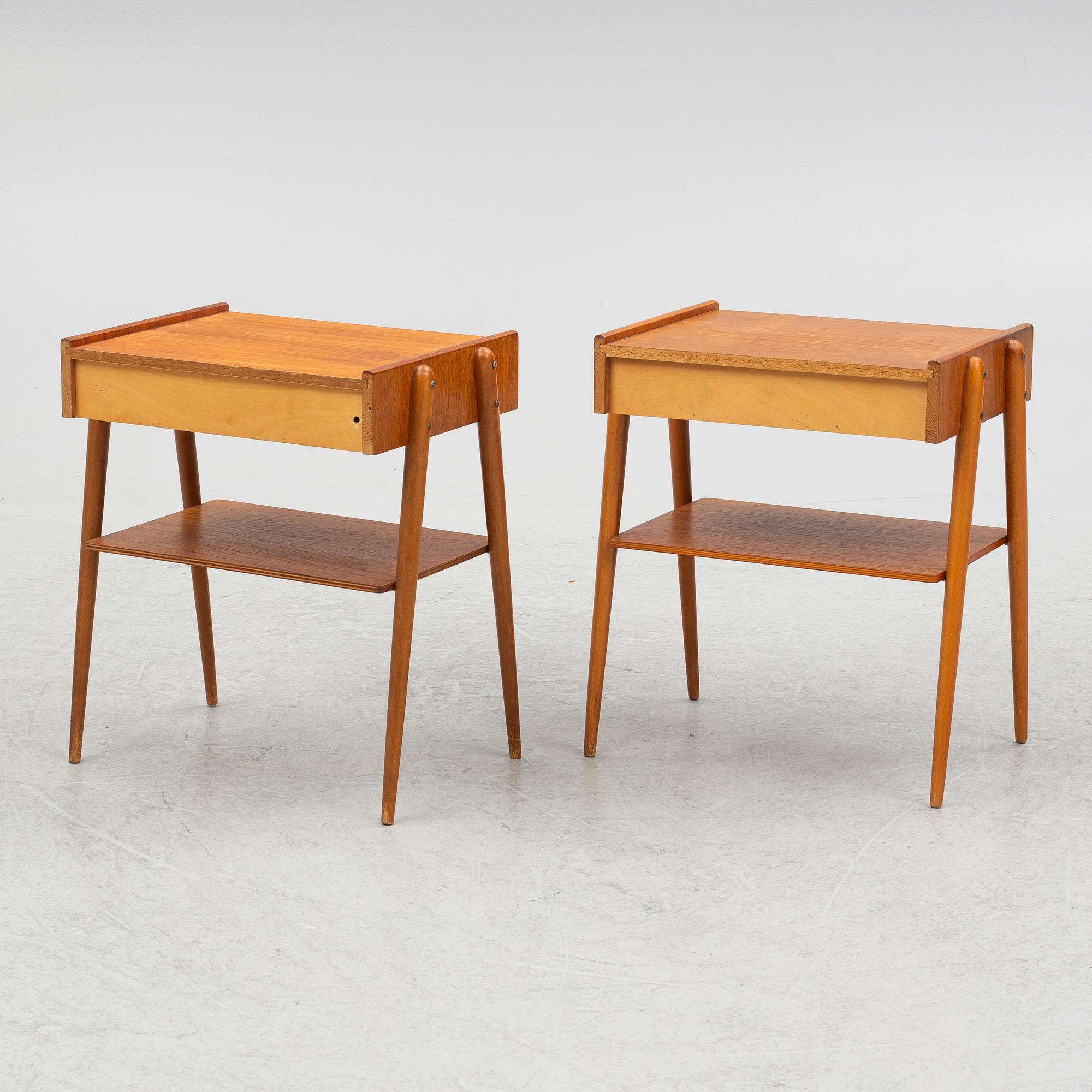 Sängbord, ett par, 1960-tal.