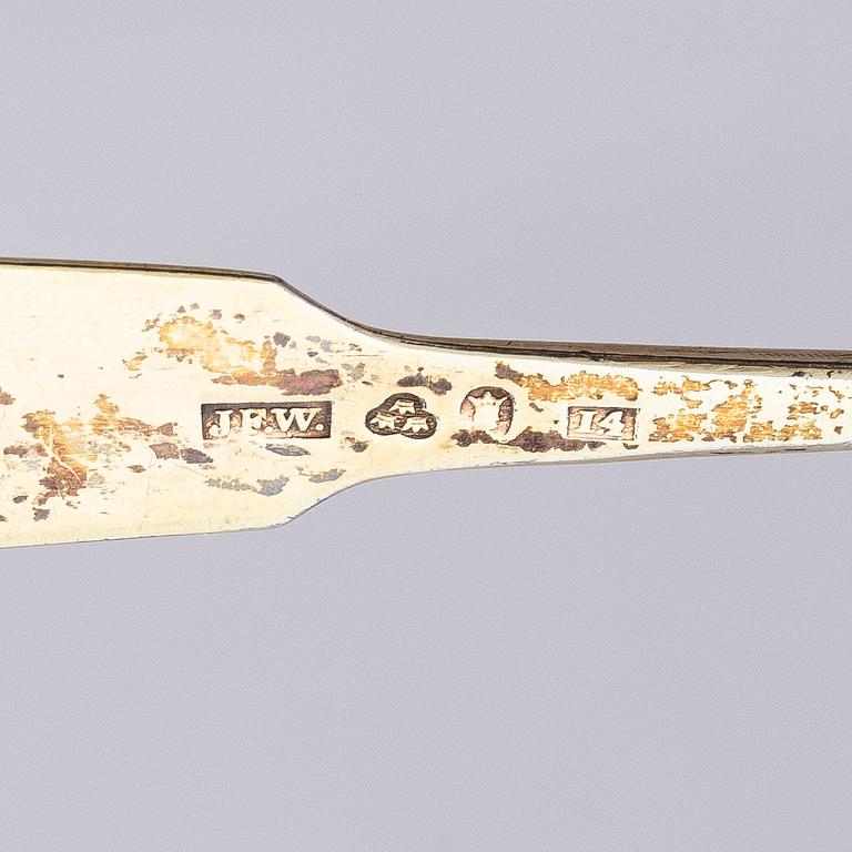 A pair of Swedish early 19th century silver salt-cellars, marks of Pehr Zethelius, Stockholm 1805.