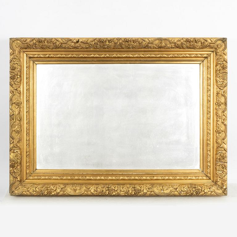 A picture frame, early 20th century, converted into a mirror.